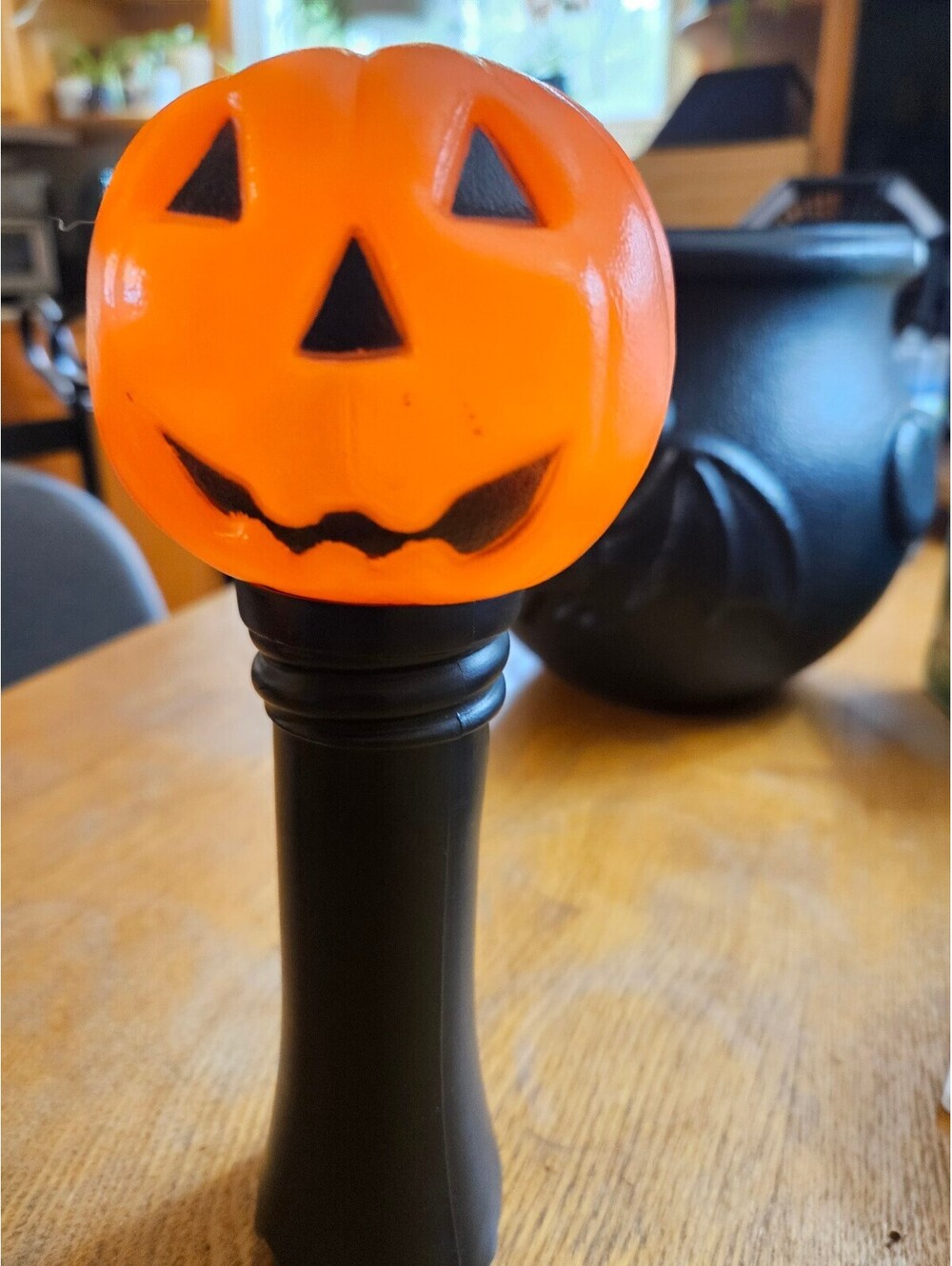 Vintage Halloween Pumpkin blow mold flashlight